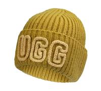 UGG Women's Chunky Crafted Rib Bean Beanie, Ochre Green, One Size