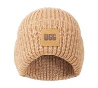 UGG Women's Chunky Rib Beanie W Logo, Camel, O/S UK