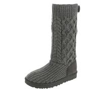 UGG womens Classic Cardi Cabled Knit, Grey, 8