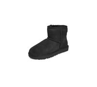 UGG Classic Mini II Women's Boot, Twinface/Polyester/Leather, Black, UK 4 / EU 37 / US 6