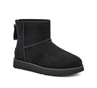UGG Women's Classic Mini Logo Zip Boot, Black, 3 UK