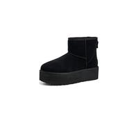 UGG® Classic Mini Platform Boot for Women in Black, Size 10, Suede