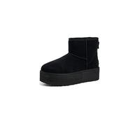 UGG® Classic Mini Platform Boot for Women in Black, Size 8, Suede/Polyester/Wool