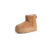 UGG Womens Classic Mini Platform Suede Chestnut Boots 8 UK