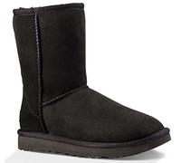 UGG® Classic Short II Boot for Women in Black, Size 4, Shearling/Polyester/Leather
