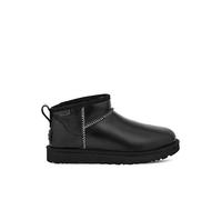 UGG Womens Classic Ultra Mini Leather Regenerate Boot, Black, Size 3, Women Black