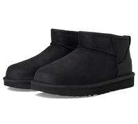 UGG® Classic Ultra Mini LTHR for Women in Black, Size 6, Leather/Polyester