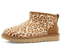UGG® Classic Ultra Mini Plains Boot in Felicity Leopard Jasmine, Size 7, Cow Hair/Wool
