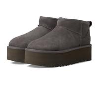 UGG® Classic Ultra Mini Platform Boot for Women in Grey, Size 3, Suede/Polyester/Wool