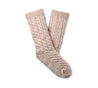 UGG Women's Elowyn Cable Knit Fleece Lined Sock, Cream Confetti, One size
