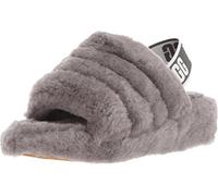UGG Women's Fluff Yeah Slide Slipper, Charcoal, 9 UK