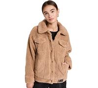UGG Women's Frankie Sherpa Trucker Jacket Coat, camel, L