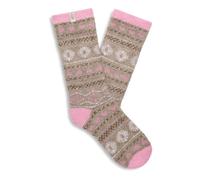 UGG Women's Leslie Graphic Crew Sock, Putty Fairisle, One Size