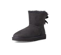 UGG Women's MINI Bailey Bow II Fashion Boot, Obsidian, 5
