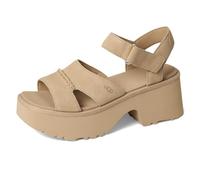 UGG Women's New Heights Ankle Strap Sandal, Mustard Seed, 4 UK