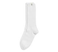 UGG Women's Rib Knit Slouchy Crew Casual Sock, White, One Size