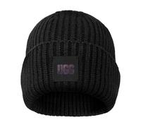 UGG Women's W Chunky Rib Beanie, Black, One Size