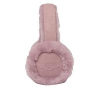 UGG Women's Water Resistant Sheepskin Earmuffs with Embroidered Logo, Ashen Rose, One Size, Ashen Rose, One Size
