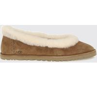 Ugg Zora Suede Ballerina Flats with Shearling Lining - Size: 10 - female
