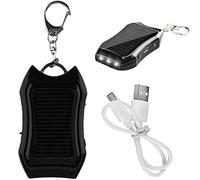 UGIF 1200mAH Solar Power Bank Keychain, Key Ring Mini Power Bank, Portable Solar Charger Keychain, with LED Torch, for Outdoor Emergency Phone Charger