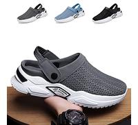 UGIF Mens Orthopedic Hollow-Out Summer Sandals, Breathable Mesh Net Sandals, Non-Slip Lightweight Comfortable Slippers, Summer Casual On Home Shoes Indoor Outdoor Mules, for Beach