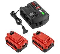 UGLOEY 2Pack 20V 6.0Ah V20 Lithium ion Batteries Replacement V20 Craftsman 20V Lithium Battery and Charger Kit for Craftsman CMCB202 CMCB204 CMCB206 CMCB201 CMCB100 CMCB124
