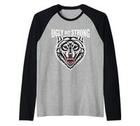 Ugly But Strong Strength Comfort Confidence Positivity - Raglan Baseball Tee