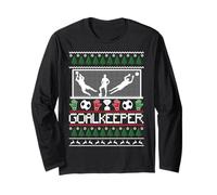 Ugly Christmas Goal Keeper T-Shirt Soccer Goalie Gift Long Sleeve T-Shirt