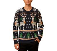 Ugly Christmas Jumper For Men-Xmas Jumpers Mens-Cozy And Couple Sweater Coat - Stylish Loose Knitwear For Fall Winter Comfort And Holiday Cheer Perfect Relaxed Fit For A Fashionable Korean