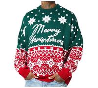 Ugly Christmas Jumper Men's Christmas Jumper Men's Long Sleeves Funny Christmas Jumper Ugly Christmas Sweater Warm Christmas Knitted Jumper Xmas Knitted Long Sleeve Shirt Christmas Costume