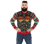 Ugly Christmas Jumper, Unisex Funny Chunky Fair Isle Knitted Festive Pullover for Party Merry Christmas to Moo XL