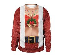 Ugly Christmas Jumper Women Xmas Jumpers for Women Men Womens Christmas Sweatshirt Mens Ladies Rude Funny Novelty Personalised Cute Bad Oversized Reindeer Santa Snowman Christmas Jumper Pullover XXL