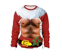 Ugly Christmas Jumper Women Xmas Jumpers for Women Men Womens Christmas Sweatshirt Mens Ladies Rude Funny Novelty Personalised Cute Bad Oversized Reindeer Santa Snowman Christmas Jumper Pullover XXL