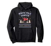 Ugly Christmas Pole Dance Santa Claus Dancing Dancer Pullover Hoodie