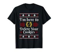 Ugly Christmas Programmer Delete Cookies Coder Nerd T-Shirt