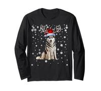 Ugly Christmas Pyjamas Sweater Husky Dog Xmas Long Sleeve T-Shirt