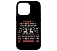 Ugly Christmas Reindeer Fair Isle Nordic Pattern Case for iPhone 14 Pro Max