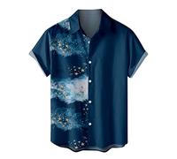 Ugly Christmas Shirts for Men Relaxed-Fit Short Sleeve Button Down Vacation Bowling Shirts Funny Santa Claus Print Holiday T Shirts Tops Christmas Sweatshirts Holiday Blouses