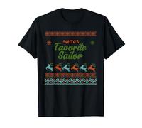 Ugly Christmas Sweater Santa's Favorite Sailor T-Shirt