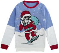 Ugly Christmas Sweater Skating Santa Sweatshirt multicolour 11 Years