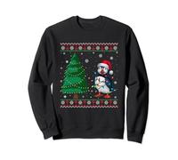 Ugly Christmas Sweater Style Xmas Lights Puffin Lovers Sweatshirt