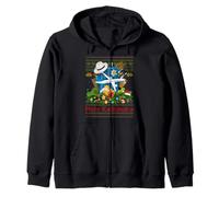 Ugly Christmas Sweaters Hawaiian Vacation Mele Kalikimaka Zip Hoodie