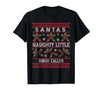 Ugly Christmas Xmas Santa Bingo Caller Job T-Shirt