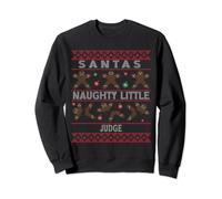 Ugly Christmas Xmas Santa Judge Job Sweatshirt