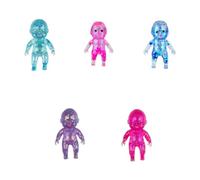 Ugly Cute Sparkling Doll Squishy Stress Ball, Stress Relief Squeeze Soft, Moldable Slow Rise Relaxing Sensory Fidget Stress, Squeeze Ball for Anxiety Relief (Random Colors)