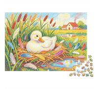 Ugly Duckling Jigsaw Puzzles 1000 Pieces Recycled Material Crayon Drawing Adult Jigsaws Developing Boy & Girl‘s Intelligence Parent Child Game Activity 52x38cm/1000pcs