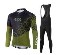 UGLY FROG Cycling Winter with Fleece Mens Warm Long Sleeve Jersey +Long Bib Tight Bicycle Triathon Clothing