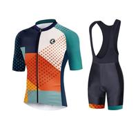 UGLY FROG H101 Men's Breathable Quick-Drying Cycling Jersey Set, Outdoor Short Sleeve Cycling Shirt + 20D Gel Padded Shorts Cycling Shorts