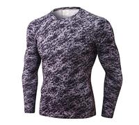 UGLY FROG HuJS01 Compression Base LayersMen's High-Elastic Tight-fitting Fitness Clothes Digital Printing Quick-drying Breathable Training T-shirt Running Sports Long-sleeved D13029