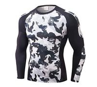 UGLY FROG HuJS01 Compression Base LayersMen's High-Elastic Tight-fitting Fitness Clothes Digital Printing Quick-drying Breathable Training T-shirt Running Sports Long-sleeved D13029